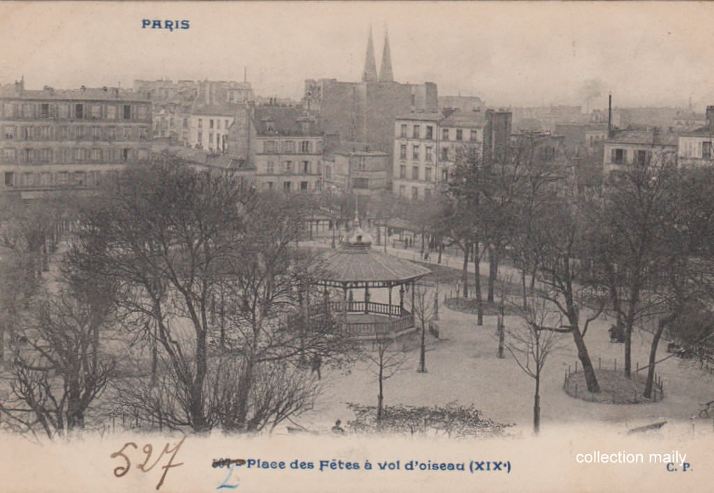 PARIS - Place des Fêtes à vol d'oiseaux